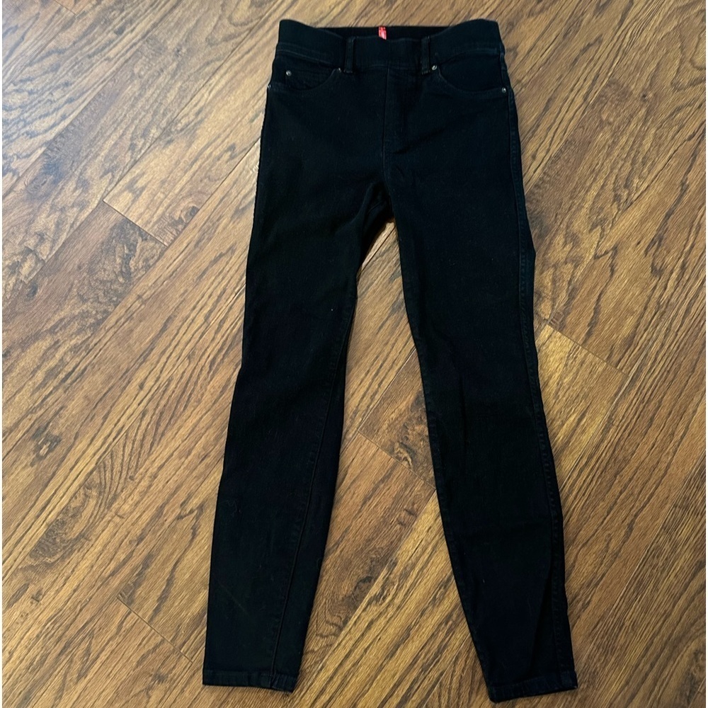 Spanx Black Jean-ish Twill Jeggings | Pull-On | Size Small
